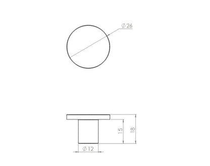 Crosswater Modern Storm Grey Matt Furniture Handle