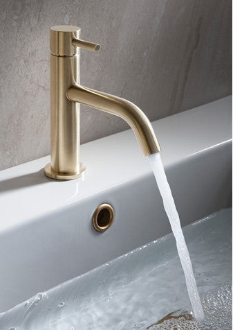 Crosswater MPRO Monobloc Basin Mixer Brushed Brass