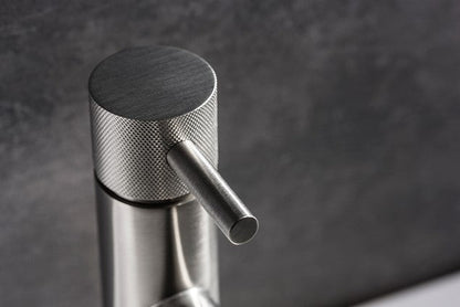 Crosswater MPRO Knurled Monobloc Basin Mixer Brushed