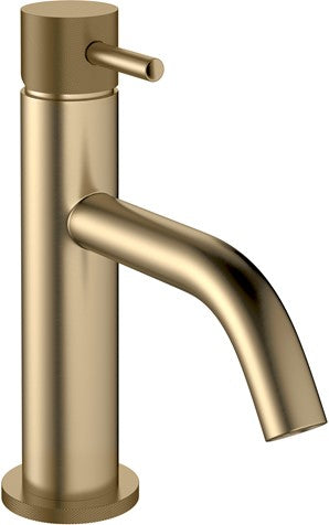 Crosswater MPRO Knurled Monobloc Basin Mixer Brushed Brass