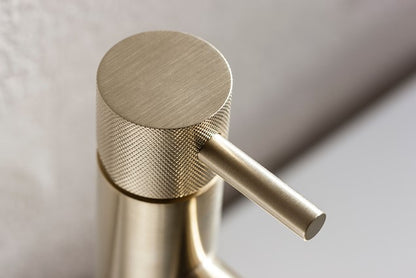 Crosswater MPRO Knurled Monobloc Basin Mixer Brushed Brass
