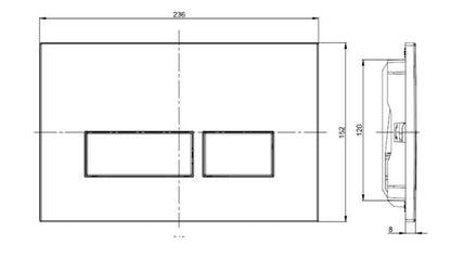 Bali Satin Gold Dual Flush Plate
