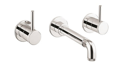 Crosswater MPRO Industrial 3 Hole Wall Mounted Basin Mixer Chrome