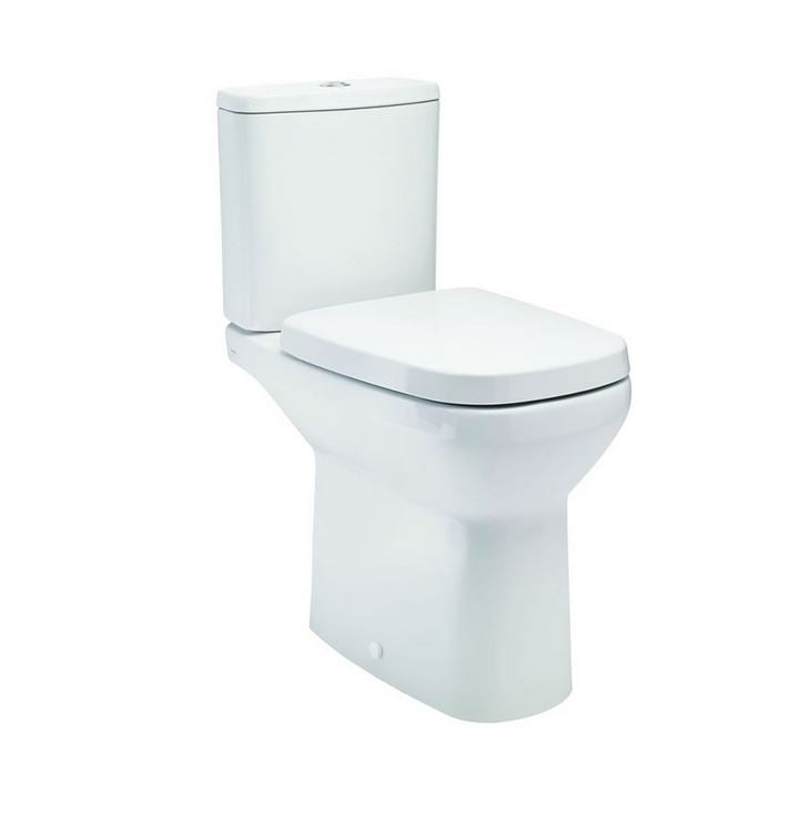 MyHome Round Close Coupled Open Back Pan - White Gloss