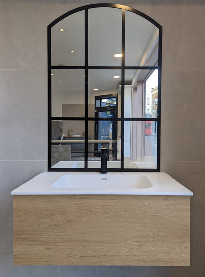 LUXE81 Nile Oak Cabinet With Matte Stone Basin