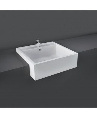 RAK Nova 46cm Semi Recessed Wash Basin 1 Tap-Hole