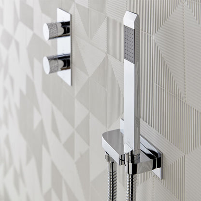 VADO Omika Handset with Hose and Bracket with Integrated Outlet
