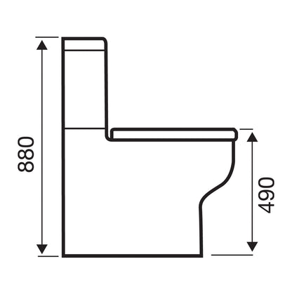 SW6 Options Close Coupled Comfort Height WC Including S/C Seat