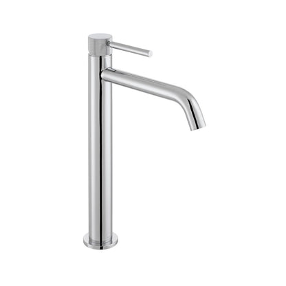 VADO Knurled Accents Slimline Tall Mono Basin Mixer