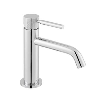 VADO Knurled Accents Slimline Mono Basin Mixer