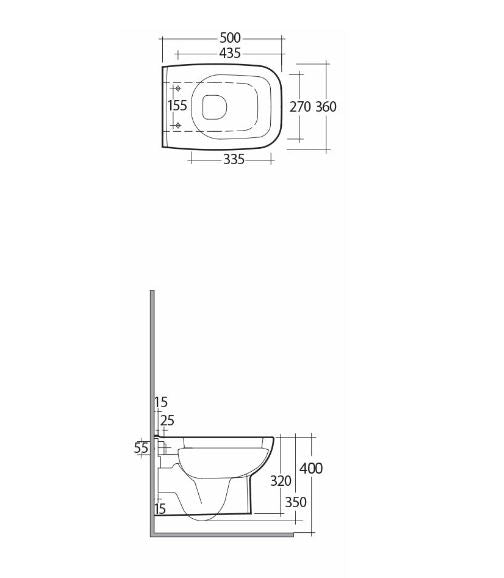 RAK Origin Wall Hung Pan
