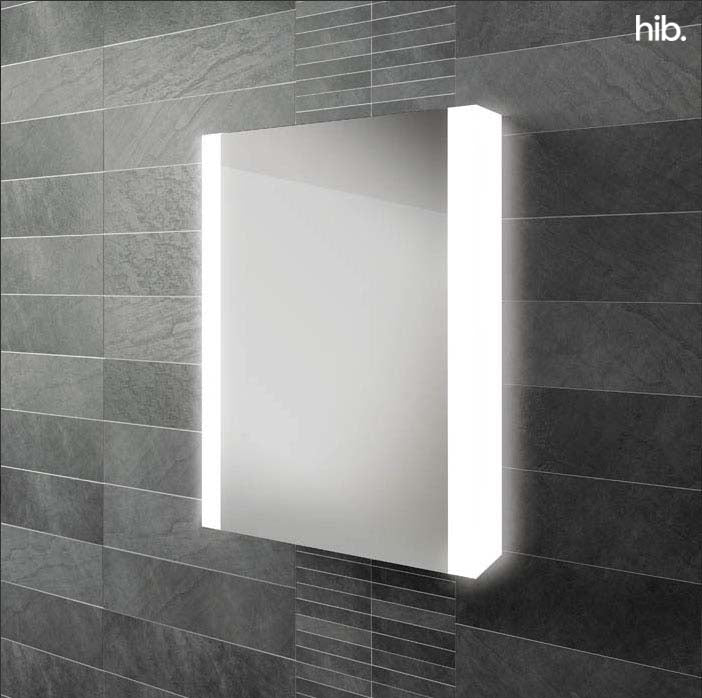 HIB Paragon 50 LED Mirror Cabinet 500x700mm- Charging Socket