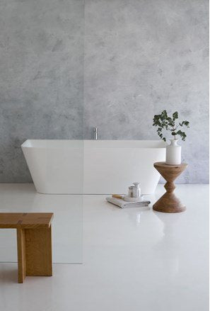Crosswater ARTIST Grande Back to Wall Bath Freestanding Back To Wall Bath Gloss White