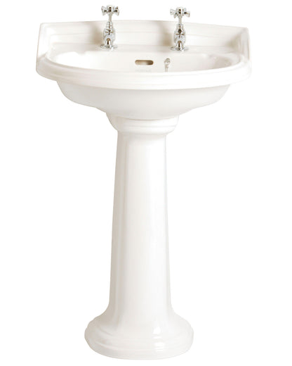 Heritage Dorchester Medium Basin With Full Pedestal 584mm