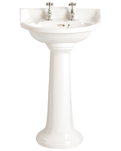 Heritage Dorchester Cloakroom Basin With Full Pedestal 530mm