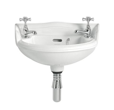 Heritage Dorchester 465 x 290 Baby Basin w/ 2 Tap Hole