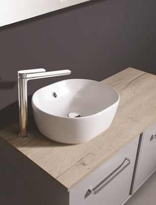 Crosswater Pearl Matt White 450 x 350 Countertop Basin