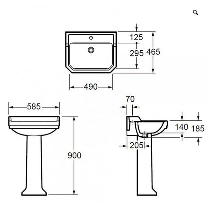 Essentials Wyndham Pedestal