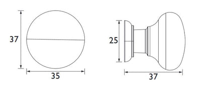 Pewter Door Knob for any door with 5 year Guarantee