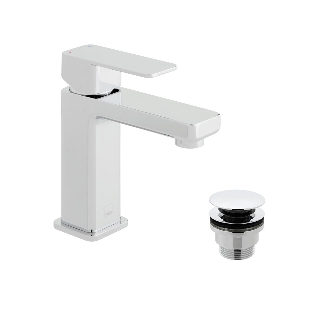 VADO Phase Mono Basin Mixer And Universal Waste - Chrome Finish