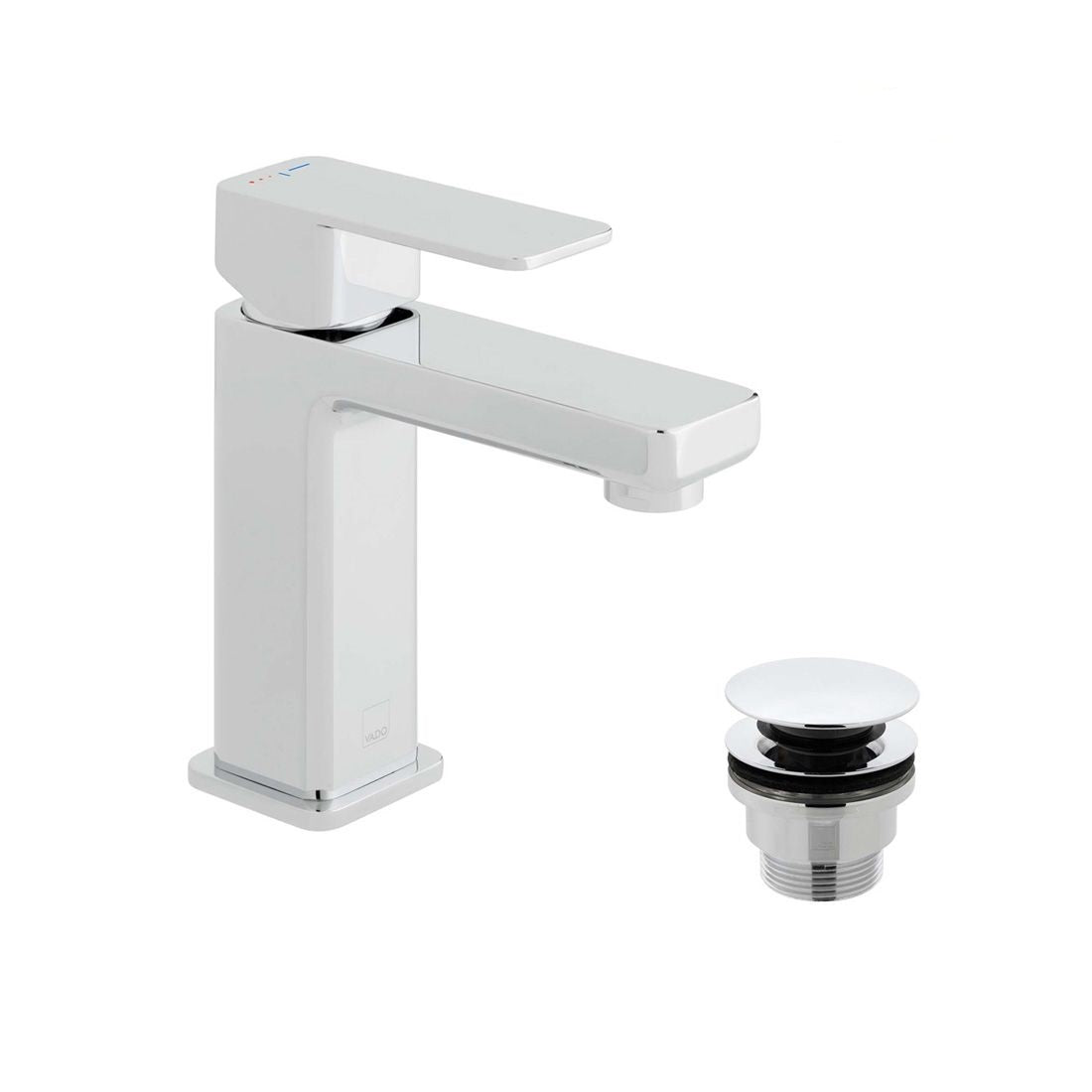 VADO Phase Mono Basin Mixer And Universal Waste in Chrome Finish