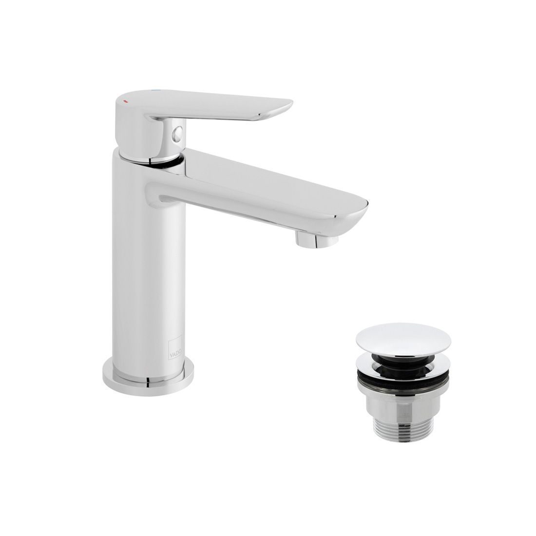 VADO Photon Cloakroom Mixer Tap with Universal Waste - Chrome Finish