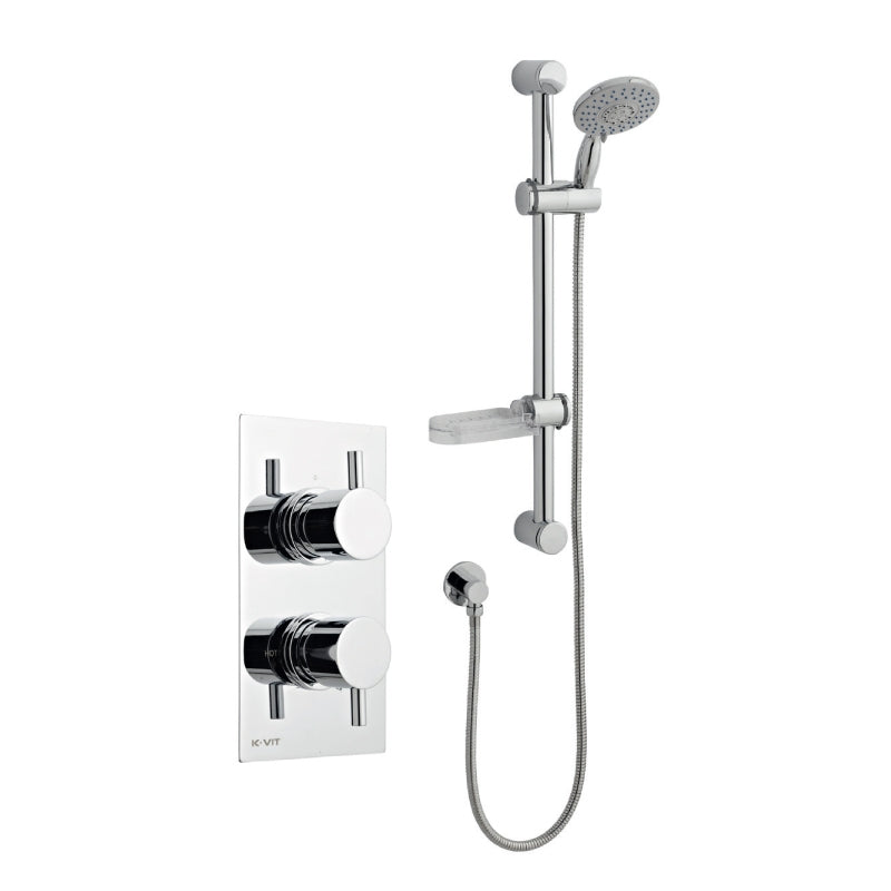 SW6 Plan thermostatic concealed shower with adjustable head Option 1