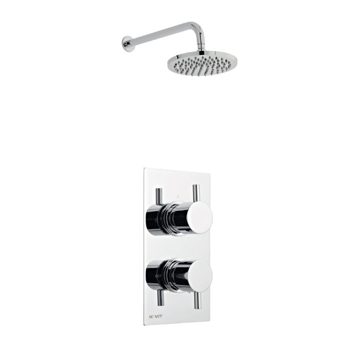 SW6 Plan thermostatic concealed shower with fixed head Option 2