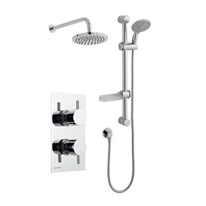 SW6 Kartel Plan thermostatic concealed shower with fixed and adjustable heads Option 3
