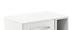 Infinity 710 x 455 x 80mm Polar White Worktop w/o Tap Hole