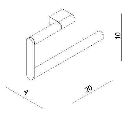 Crosswater MPRO towel ring in Chrome Finish for Bathroom