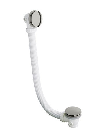 Crosswater Bath Click Clack Waste-Brushed Stainless Steel