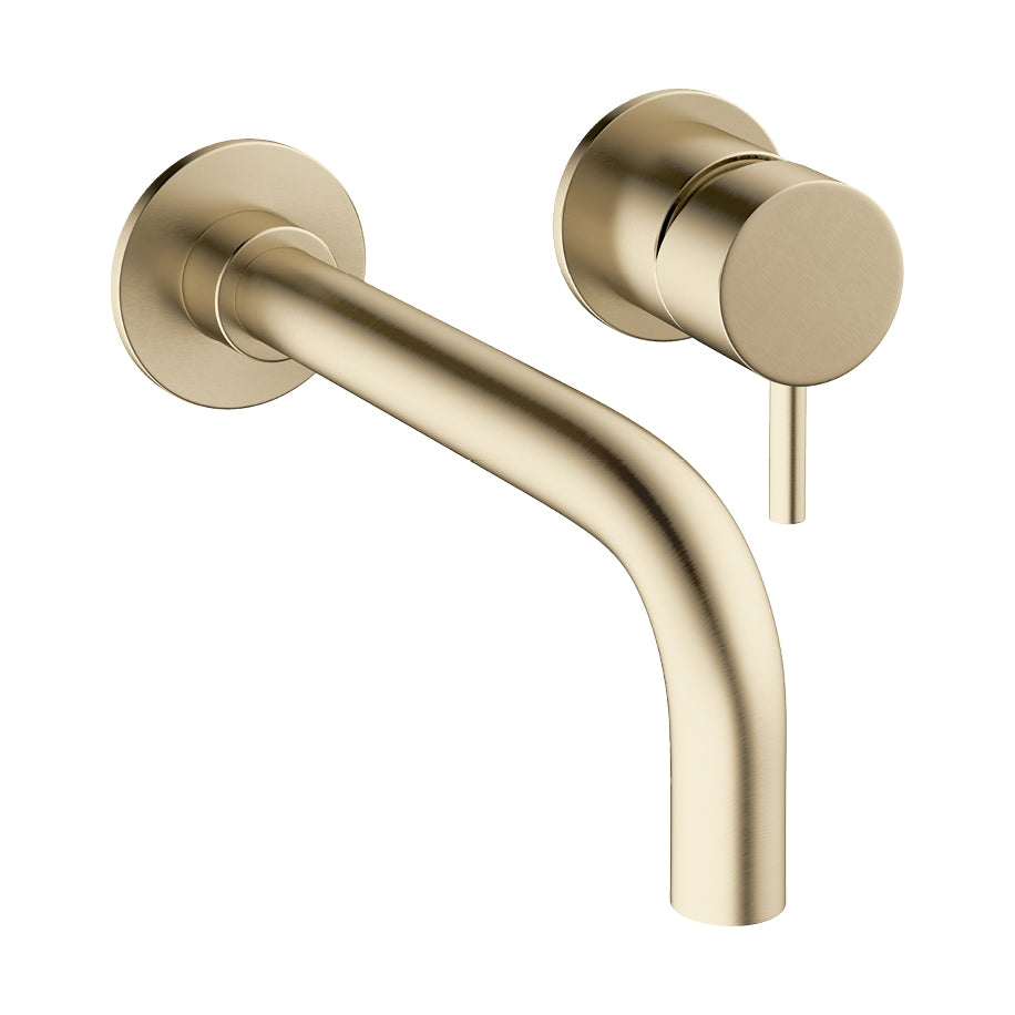 Crosswater MPRO Wall Mounted Basin Mixer Brushed Brass