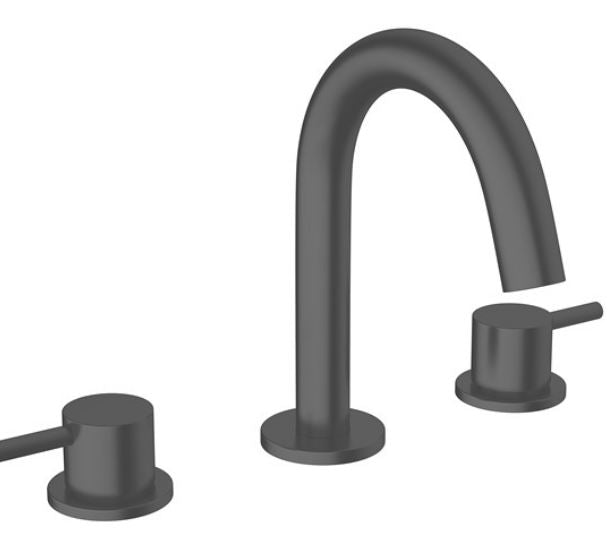 Crosswater MPRO 3 Tap Hole Deck Mounted Basin Mixer Slate
