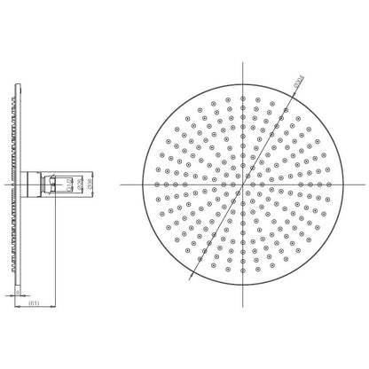 Crosswater MPRO 300mm Shower Head Brushed Stainless Steel