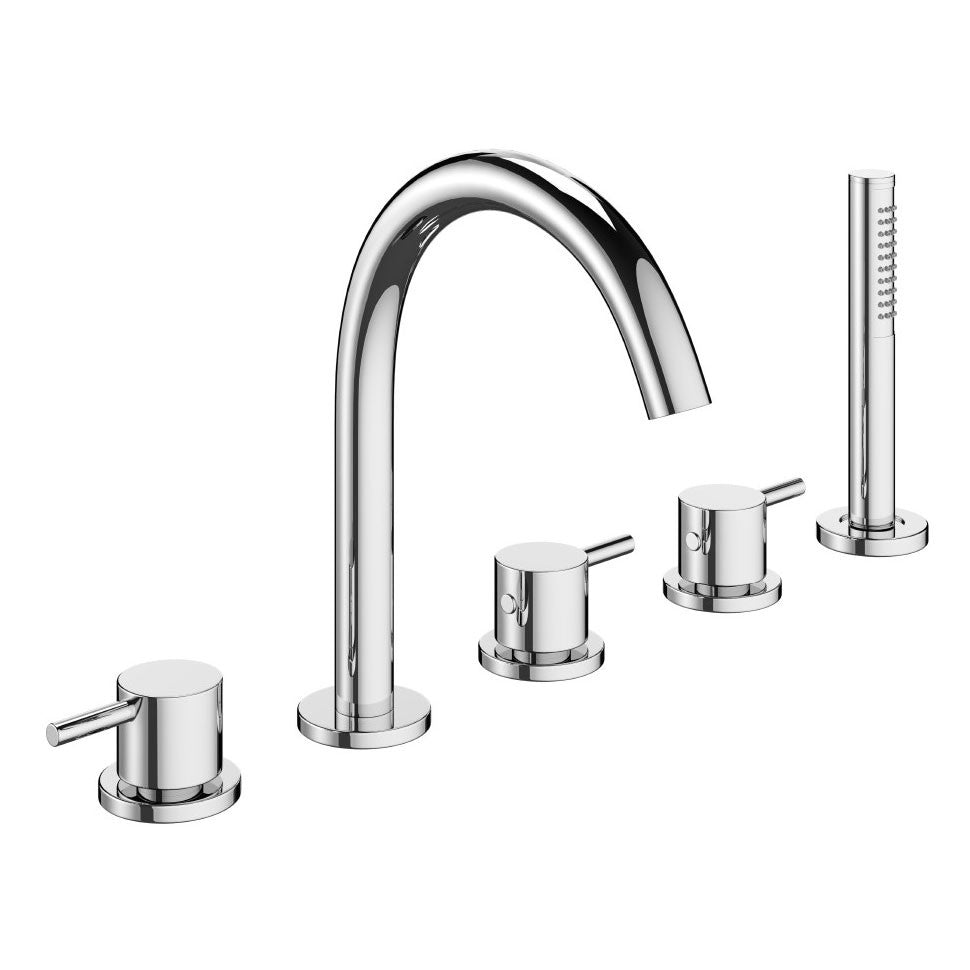 Crosswater MPRO Bath 5 Hole Set Chrome