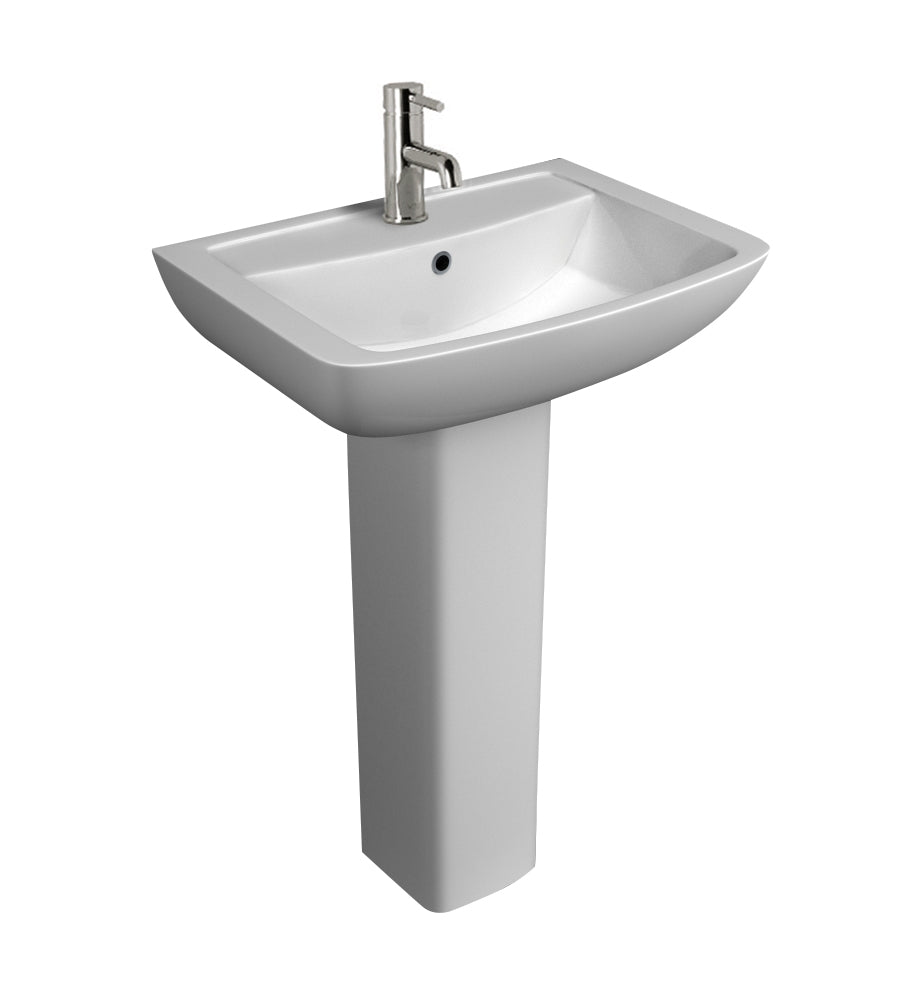 SW6 Pure 550 1TH Basin and Pedestal