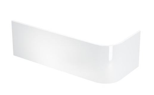 Viride offset bath panel 1700 x750 x 540mm in White Gloss
