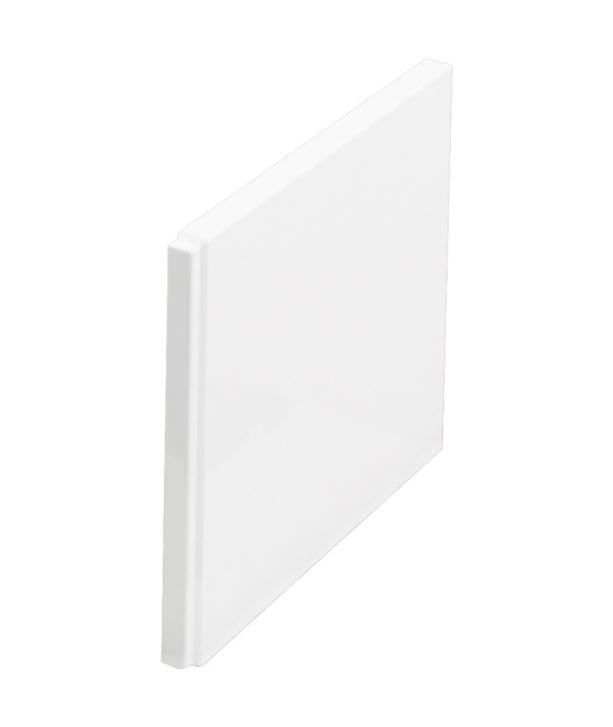 Acrylic End bath panel 880 x 40 x 540mm in White Gloss