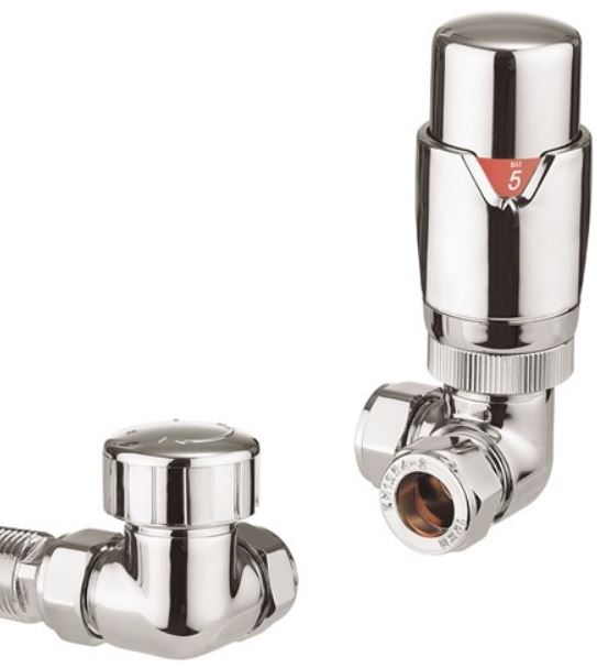 Crosswater Pier Corner TRV Rad Valve Chrome