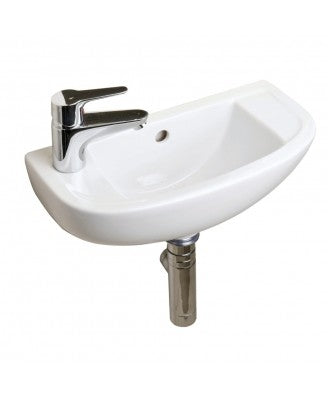 RAK Compact 450mm Slim Line Basin 1 Tap-Hole Right Hand