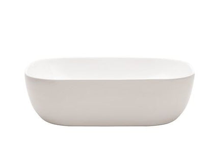 Real 490mm Curved Countertop Ceramic Basin - White