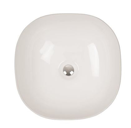 Real 410 x 145 x 410mm Square Countertop Basin - White
