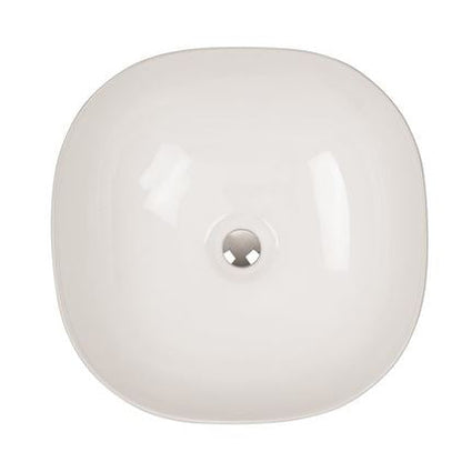 Real 410 x 145 x 410mm Square Countertop Basin - White