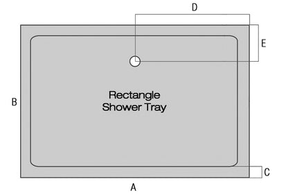 SW6 KT35 1100 x 760mm Rectangle Shower Tray