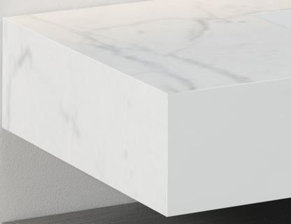 LUXE81 Rhine Grey Unit With 3TH Marble Stone Top