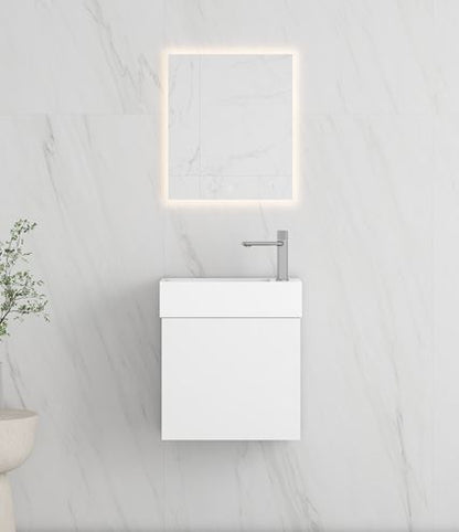 RIO 450 1 Door White Cabinet and Basin