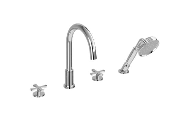 Riviera 4 Hole Bath Set Chrome For Modern Bathrooms
