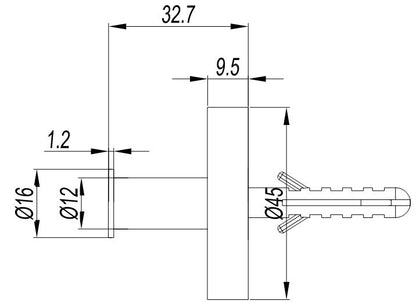 Crosswater 3ONE6 Brushed Brass Robe Hook