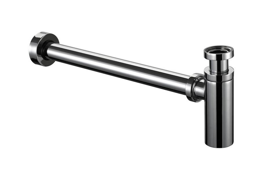 Britton Flat Bottom Round Basin Trap 67 x 362 x 180mm - Chrome